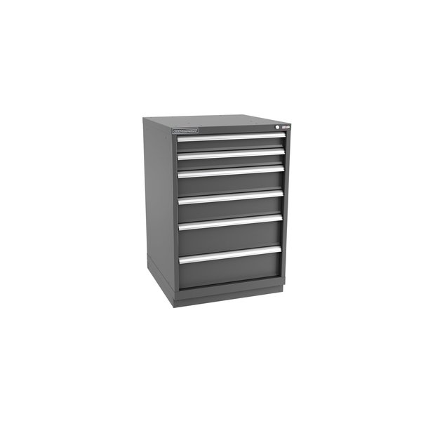 Champion Tool Storage Modular Tool Cabinet, 6 Drawer, Dark Gray, Steel, 28 in W x 28-1/2 in D x 41-3/4 in H S18000602ILCFTB-DG